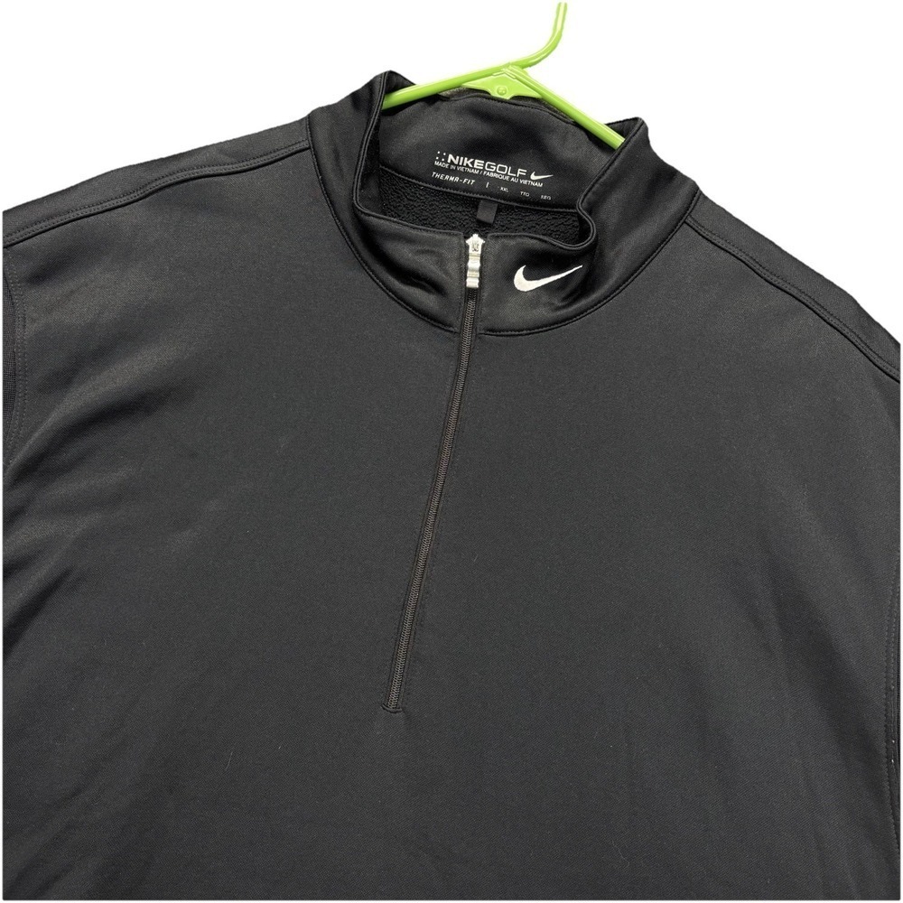 Nike Golf Therma-Fit Pullover Mens 2XL Black Quarter Zip Fleece Lined 381259-010